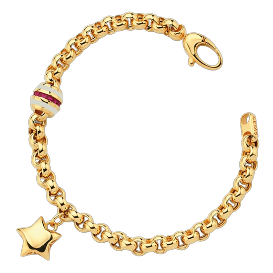 Cetaş Eterna Altın Bileklik Sarı Altın Beyaz Mineli 14 Ayar