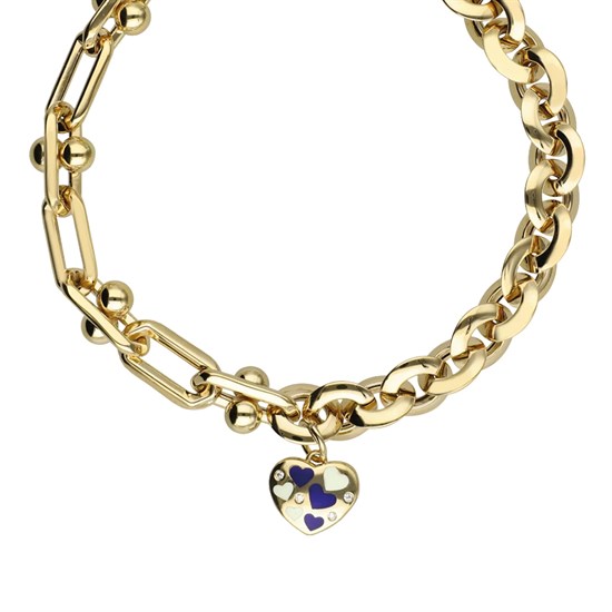 Cetaş Eterna Altın Bileklik Sarı Kalp Mineli 14 Ayar