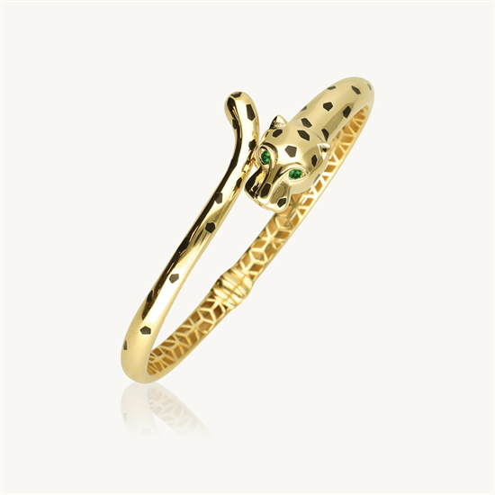 Cetaş Eterna Altın Kelepçe Sarı Panter 14 Ayar