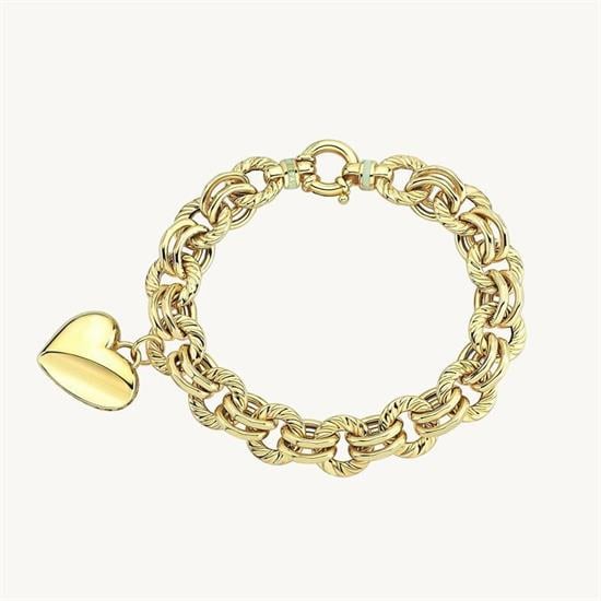 Cetaş Eterna Kalpli 14 Ayar Altın Bileklik