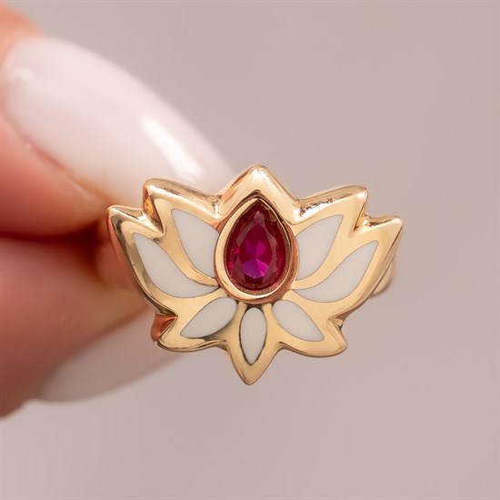 Cetaş Eterna Lotus Çiçek Yüzük 14 Ayar Altın