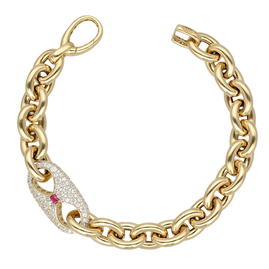 Cetaş Eterna Taşlı 14 Ayar Altın Bileklik