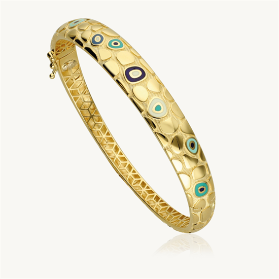 Cetaş Fortuna Kelepçe 14 Ayar Sarı Altın Mineli Kelepçe Bilezik