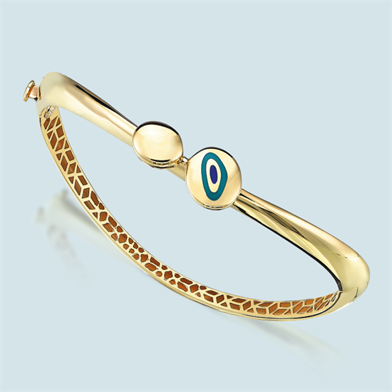 Cetaş Fortuna Kelepçe 14 Ayar Sarı Altın Mineli Kelepçe Bilezik