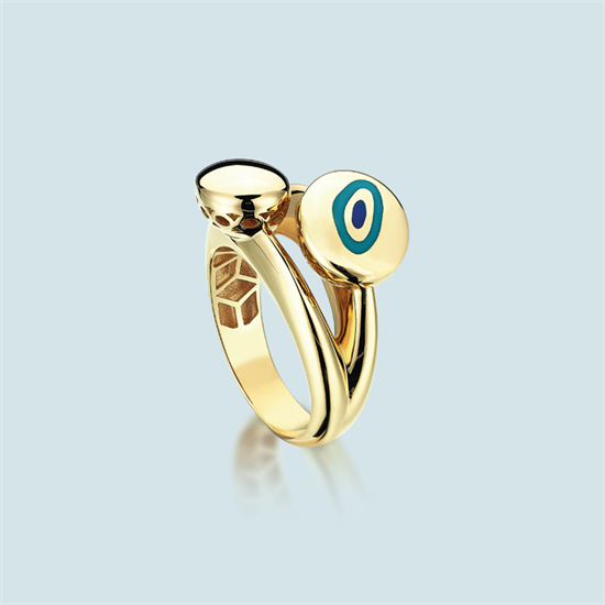 Cetaş Fortuna Yüzük Sarı Altın Mineli