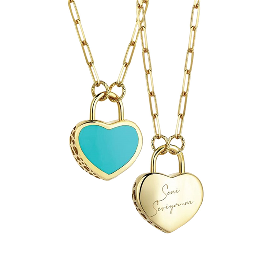 Cetaş Kilitli Altın Kolye