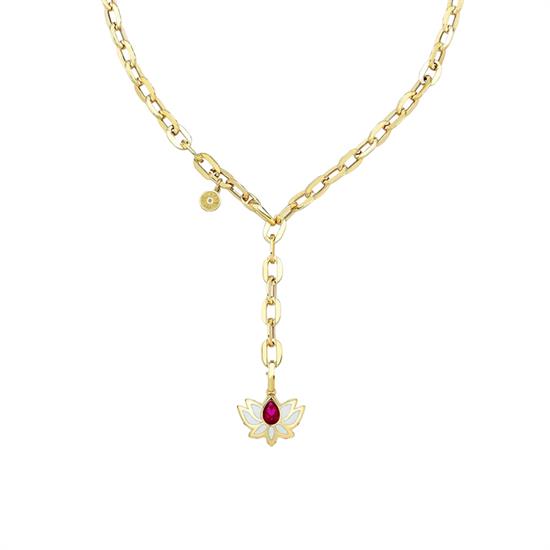 Cetaş Lotus Çiçeği Kolye 14 Ayar Altın