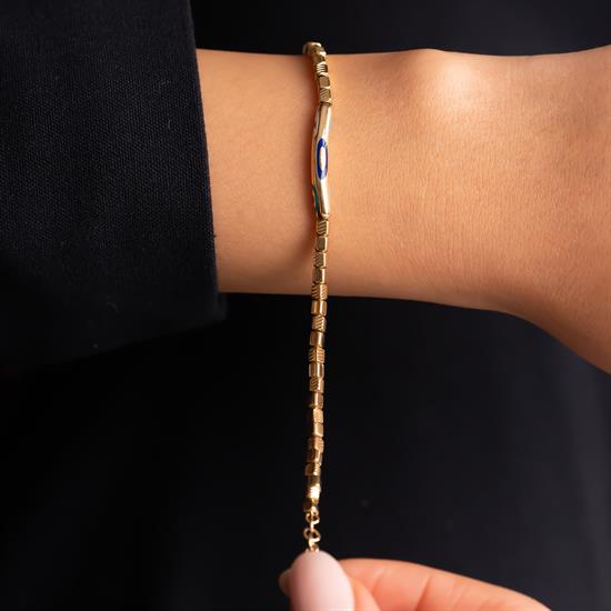 Cetaş Mineli Dorikalı 14 Ayar Altın Bileklik