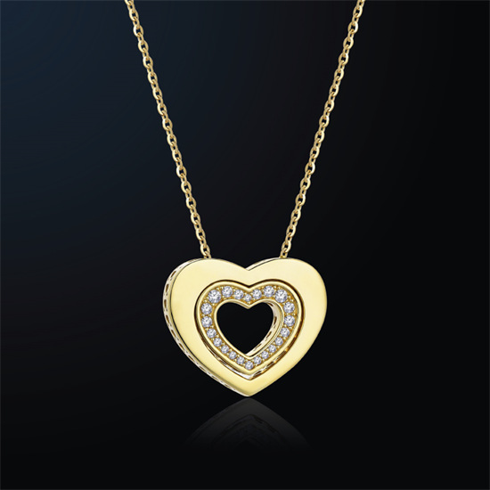 Cetaş Minima Altın Kolye Beyaz Mineli 14 Ayar