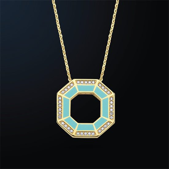 Cetaş Minima Altın Kolye Siyah Mineli 14 Ayar