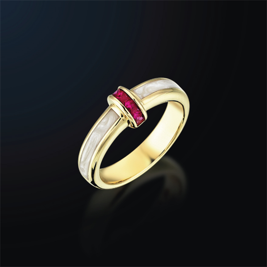 Cetaş Minima Altın Yüzük Sedef Mineli 14 Ayar