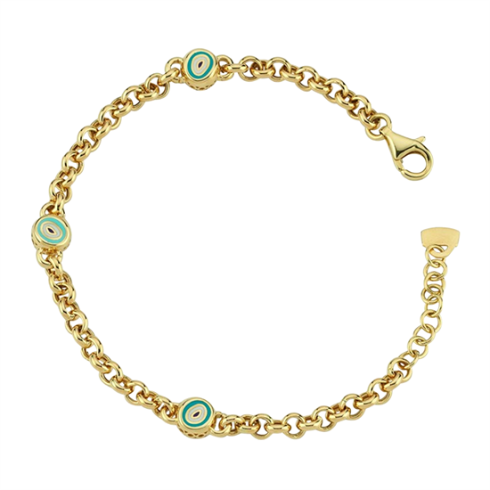 Cetaş Nazar Boncuklu 14 Ayar Altın Bileklik