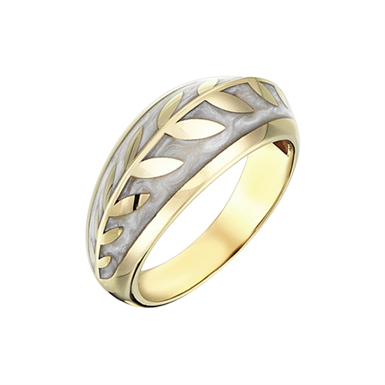 Cetaş Olıvıa Altın Yüzük 14 Ayar Sarı Altın Sedef Mineli