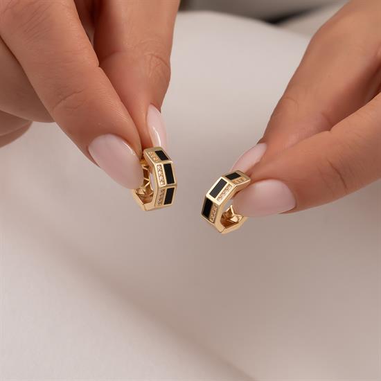 Cetaş Taşlı 14 Ayar Altın Küpe