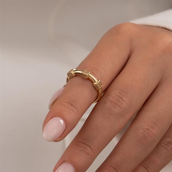 Cetaş Taşlı 14 Ayar Altın Yüzük