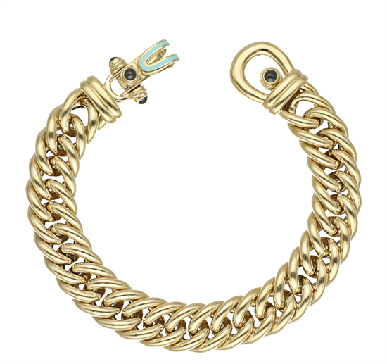 Cetaş Turkuaz Mineli 14 Ayar Altın Bileklik