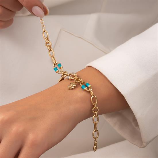 Charmlı 14 Ayar Altın Bileklik