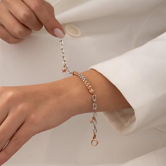 Dorikalı Yıldız Charmlı 14 Ayar Altın Bileklik