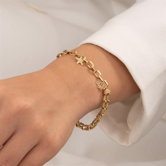 Charmlı 14 Ayar Altın Bileklik