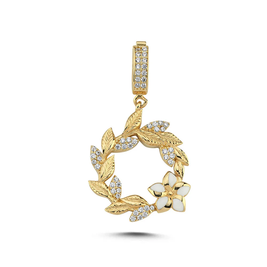 Çiçek Model Kolye Ucu 14 Ayar Altın