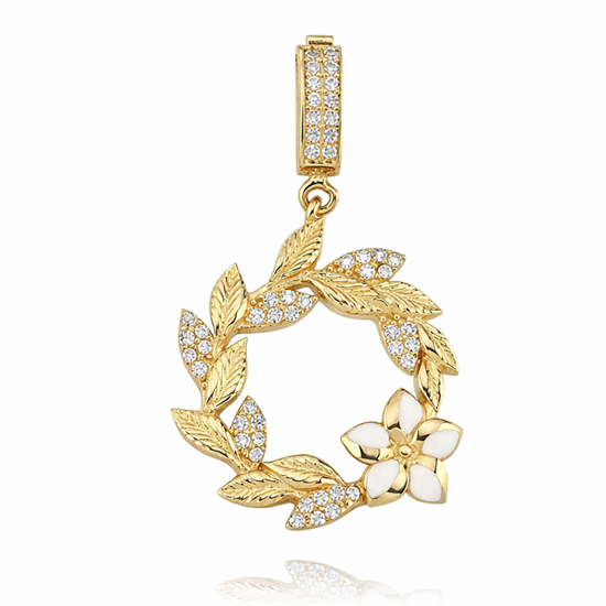 Çiçek Model Kolye Ucu 14 Ayar Altın