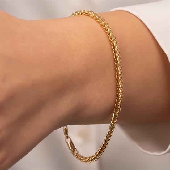 Örgü 14 Ayar Altın Bileklik