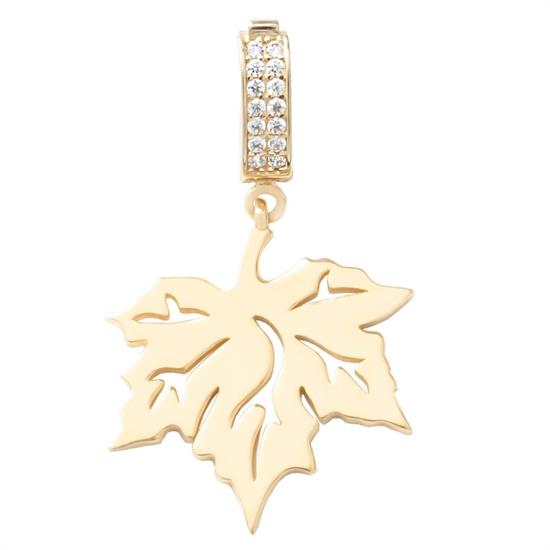 Çınar Modeli 14 Ayar Kolye Ucu 3 Cm