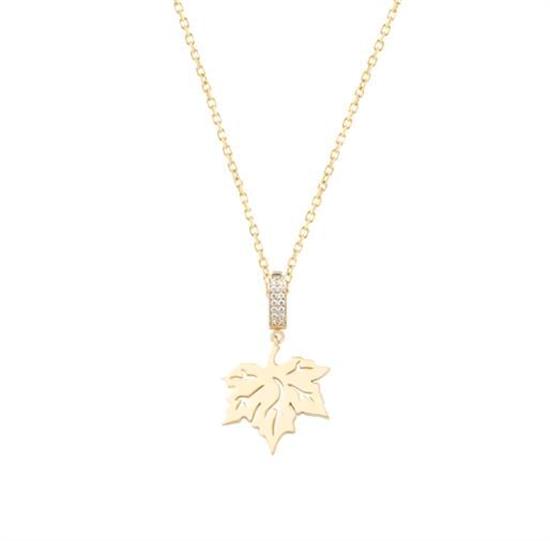 Çınar Modeli 14 Ayar Kolye Ucu 3 Cm