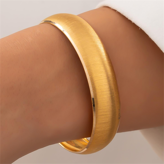 Çizgili 14 Ayar Altın Bilezik