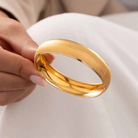 Çizgili 14 Ayar Altın Bilezik