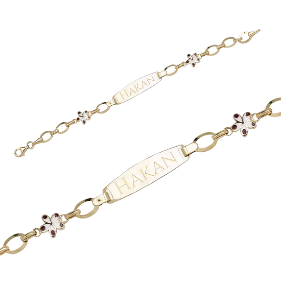 Çocuk Çiçekli 14 Ayar Altın Bileklik