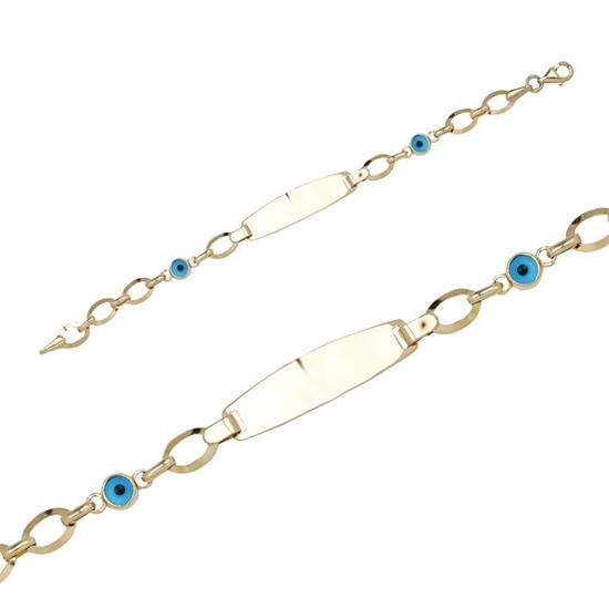 Çocuk Nazar Boncuklu Altın Bileklik