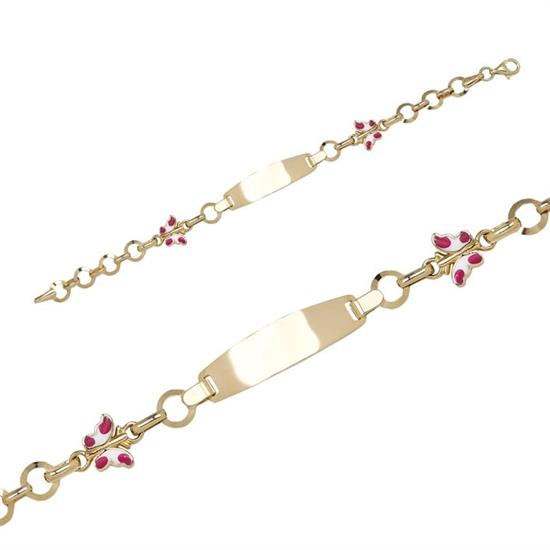 Çocuk Uğur Böcek İsim Yazılabilir Altın Bileklik