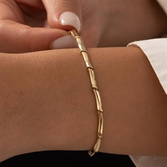 Çubuk Model 14 Ayar Altın Bileklik