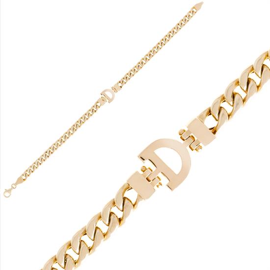 D Harfli 14 Ayar Altın Bileklik