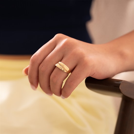 Cetaş Renkli Taşlı 14 Ayar Altın Yüzük