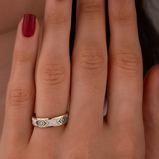 Cetaş Fortuna Mineli Taşlı 14 Ayar Altın Yüzük