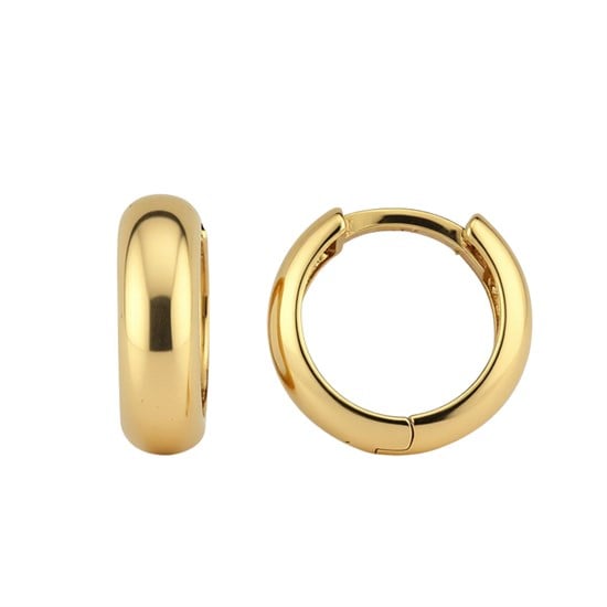 Halka Desen Küpe 14 Ayar Altın