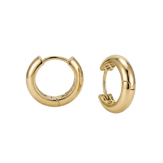 Klasik Bombeli 14 Ayar Altın Halka Küpe