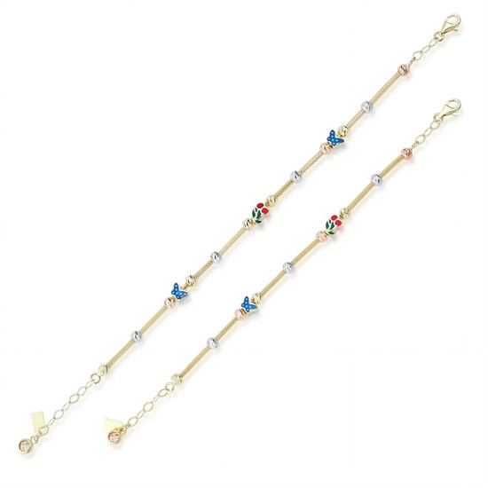 Ema Anne Çocuk Mineli İkili Set Altın Bileklik