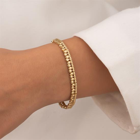 Damla Figürlü 14 Ayar Altın Bileklik