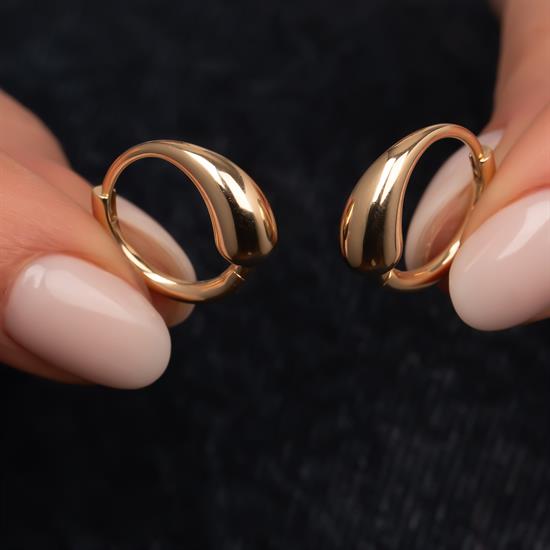 Damla Model 14 Ayar Küpe 1,5 cm