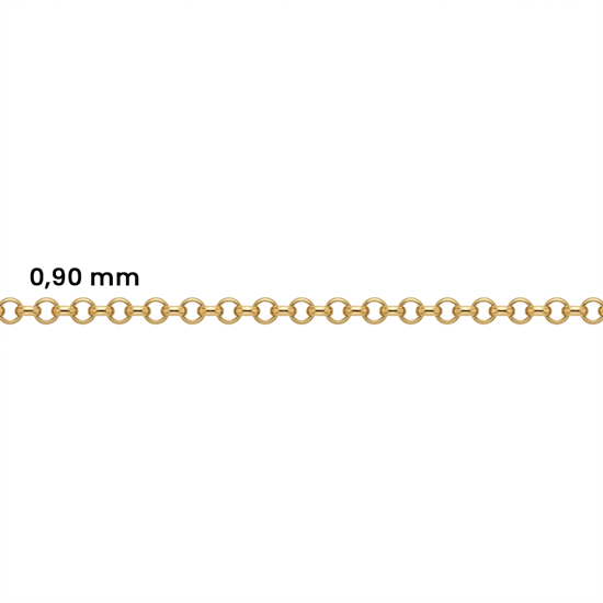 Doç Model Zincir 14 Ayar 0,90 Mm Altın