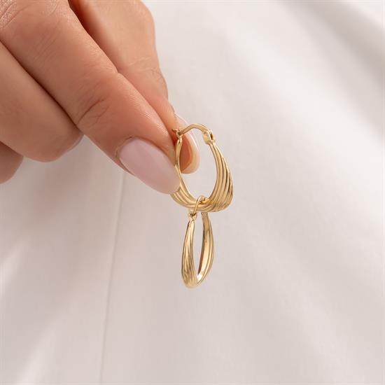 Deniz Kabuğu Küpe 14 Ayar Altın