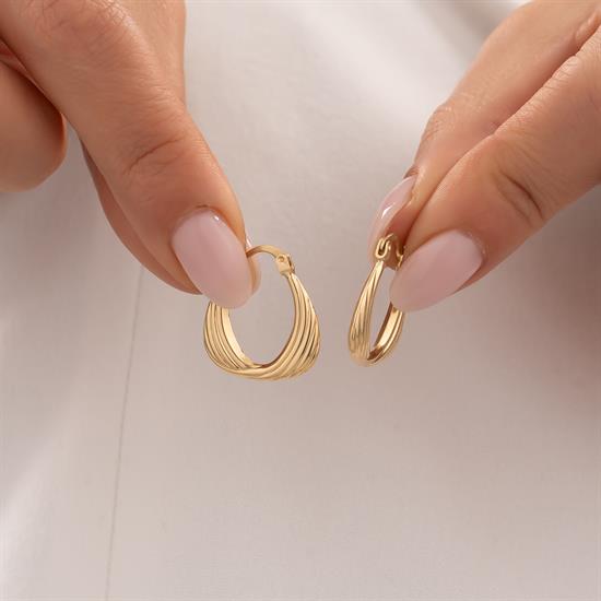 Deniz Kabuğu Küpe 14 Ayar Altın