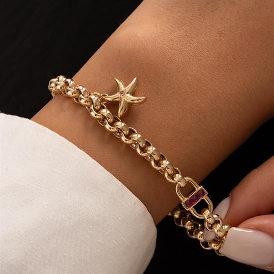 Deniz Yıldızı Bileklik 14 Ayar Altın