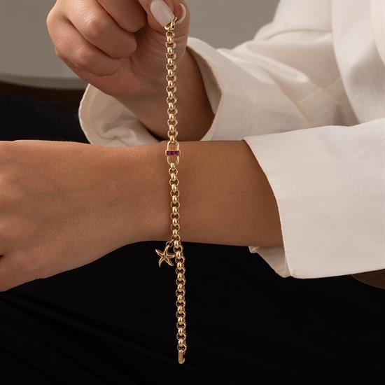 Deniz Yıldızı Bileklik 14 Ayar Altın