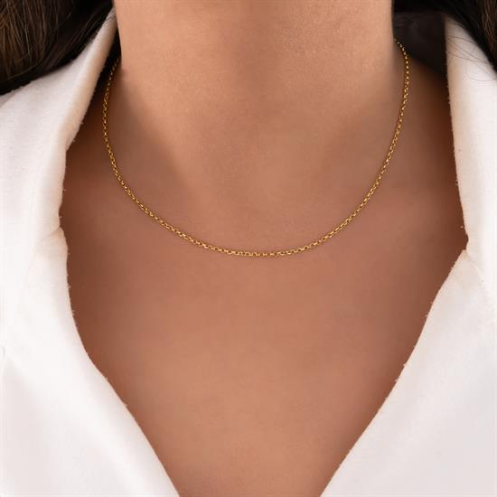 Doç Model Zincir 14 Ayar 0,90 Mm Altın