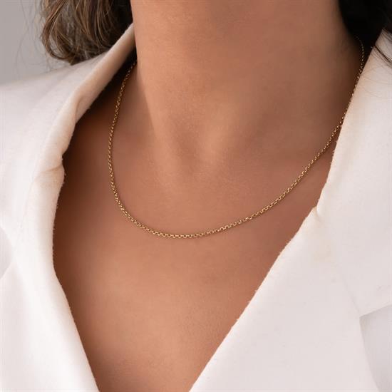 Doç Model Zincir 14 Ayar 1 Mm Altın