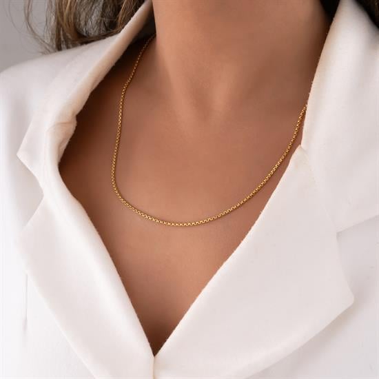 Doç Model Zincir 14 Ayar Altın 1 Mm